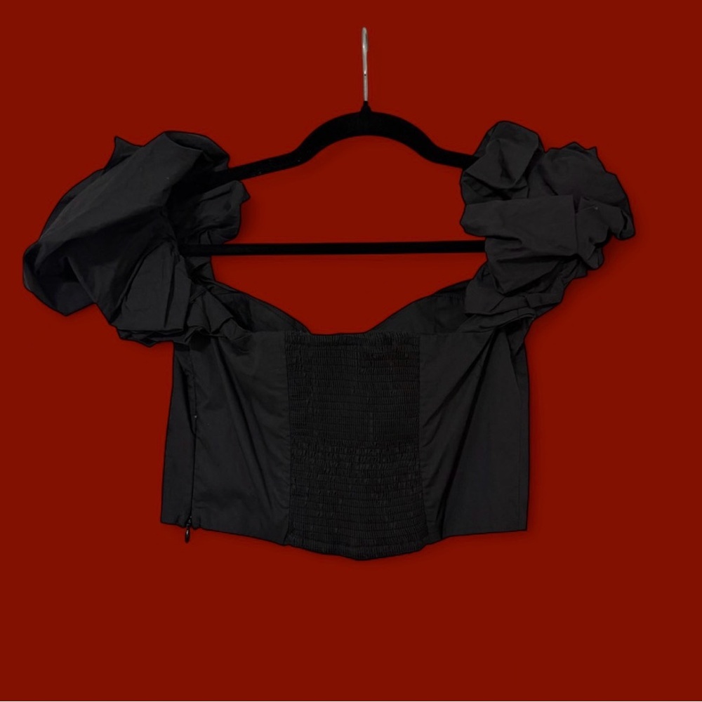 GIGI BLACK RUFFLE TOP - Picture 2 of 3